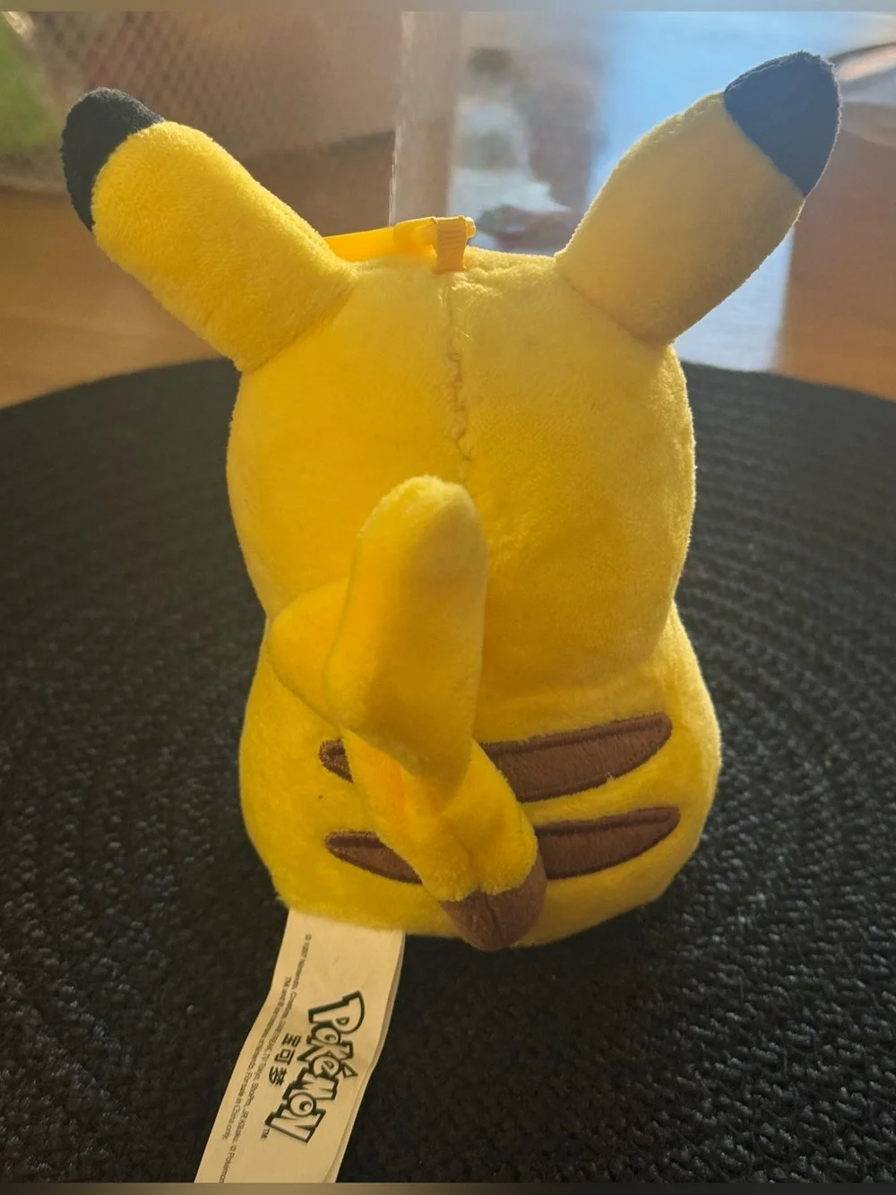 Pokemon Yellow Pikachu Plush Keychain with Red Cheeks& Black Ear Tips from 1997